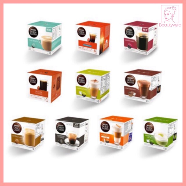 Viên nén cà phê NESCAFÉ Dolce Gusto (cappuccino-grand intenso-lungo-chococino-latte machito-aulait-americano-green tea)