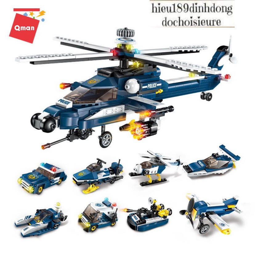 Lắp ráp xếp hình qman 1801 : Máy bay