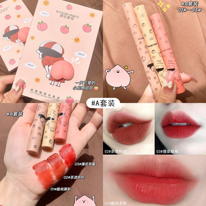 Sét 3 cây son kem mô.ng đào Shine cực xinh | BigBuy360 - bigbuy360.vn