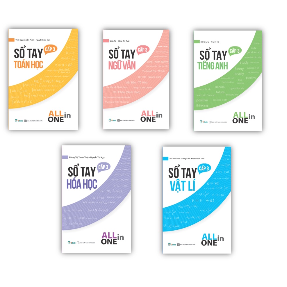 Sách Lẻ - sổ tay Toán Văn Anh Lí Hóa Cấp 3 - All in one