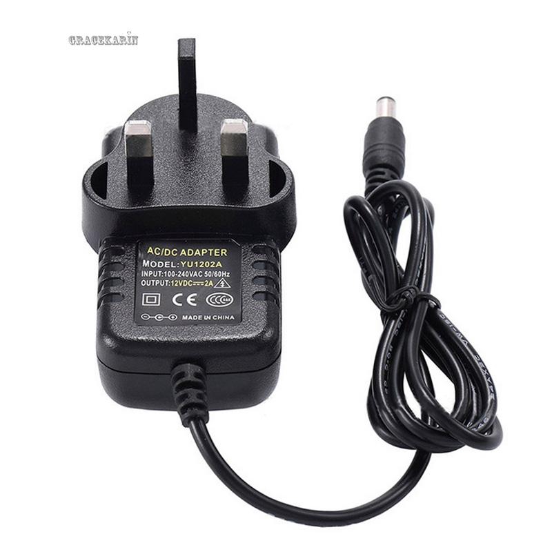 AC Adapter 100-240V 50-60Hz Video Professional Home 2A Circuit Protection 5.5*2.5mm Transformer Black Charging