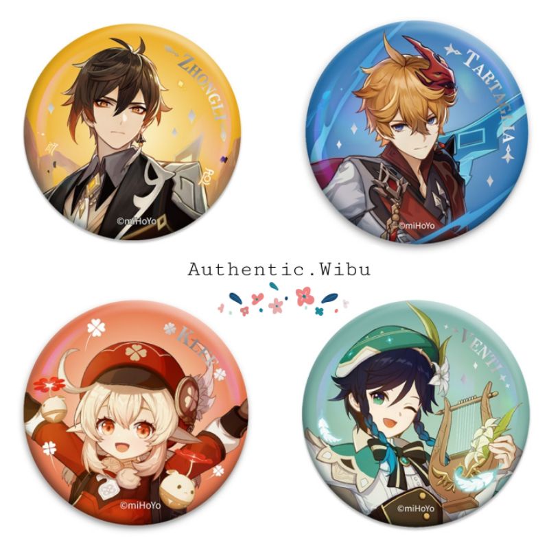 Huy hiệu Genshin Impact chính hãng từ Mihoyo