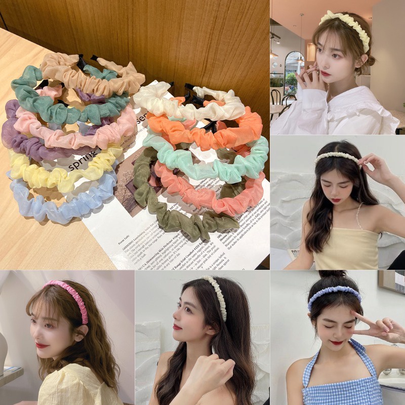 Cài Tóc Vải Satin Phong Cách Hàn Quốc Thời Trang Dễ Thương Ngọt Ngào Cho Nữ