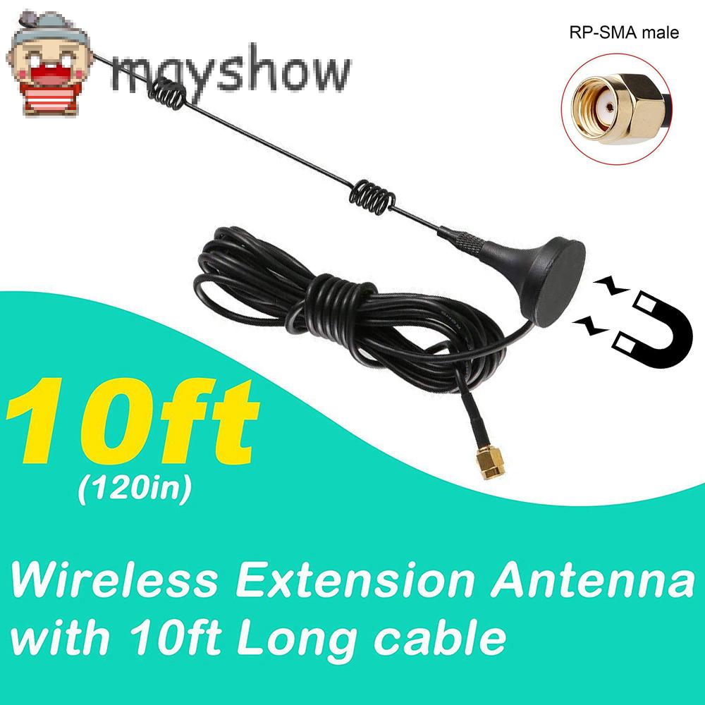 Ăng Ten Thu Tín Hiệu Rp-sma Male 9dbi Wlan Wifi 2.4ghz