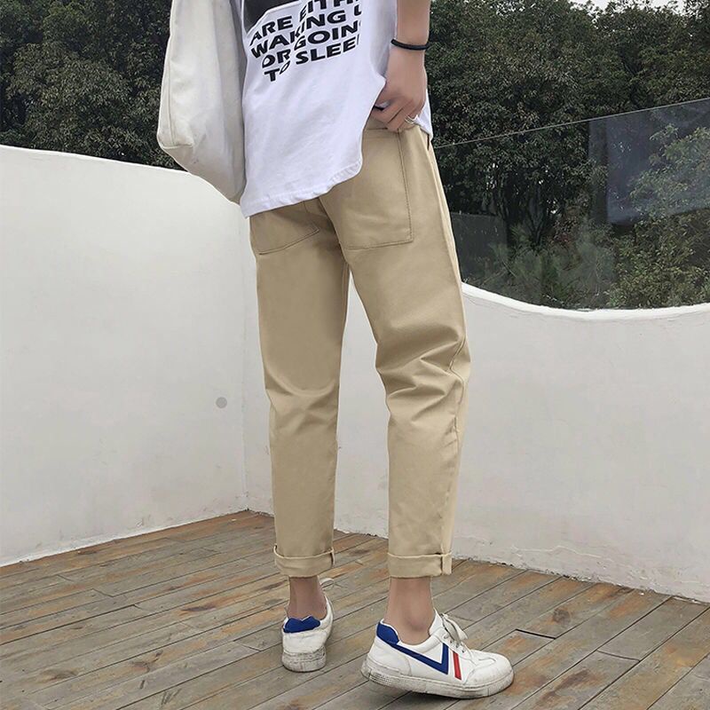 Quần baggy kaki UNIFUN unisex quần baggy basic nam nữ cạp chun ống rộng TT66 phong cách Hàn Quốc