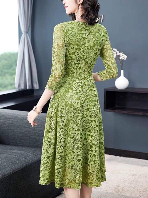 Đầm ren lụa nữ cao cấp kiểu dáng sang chảnh quyến rũ NP1169