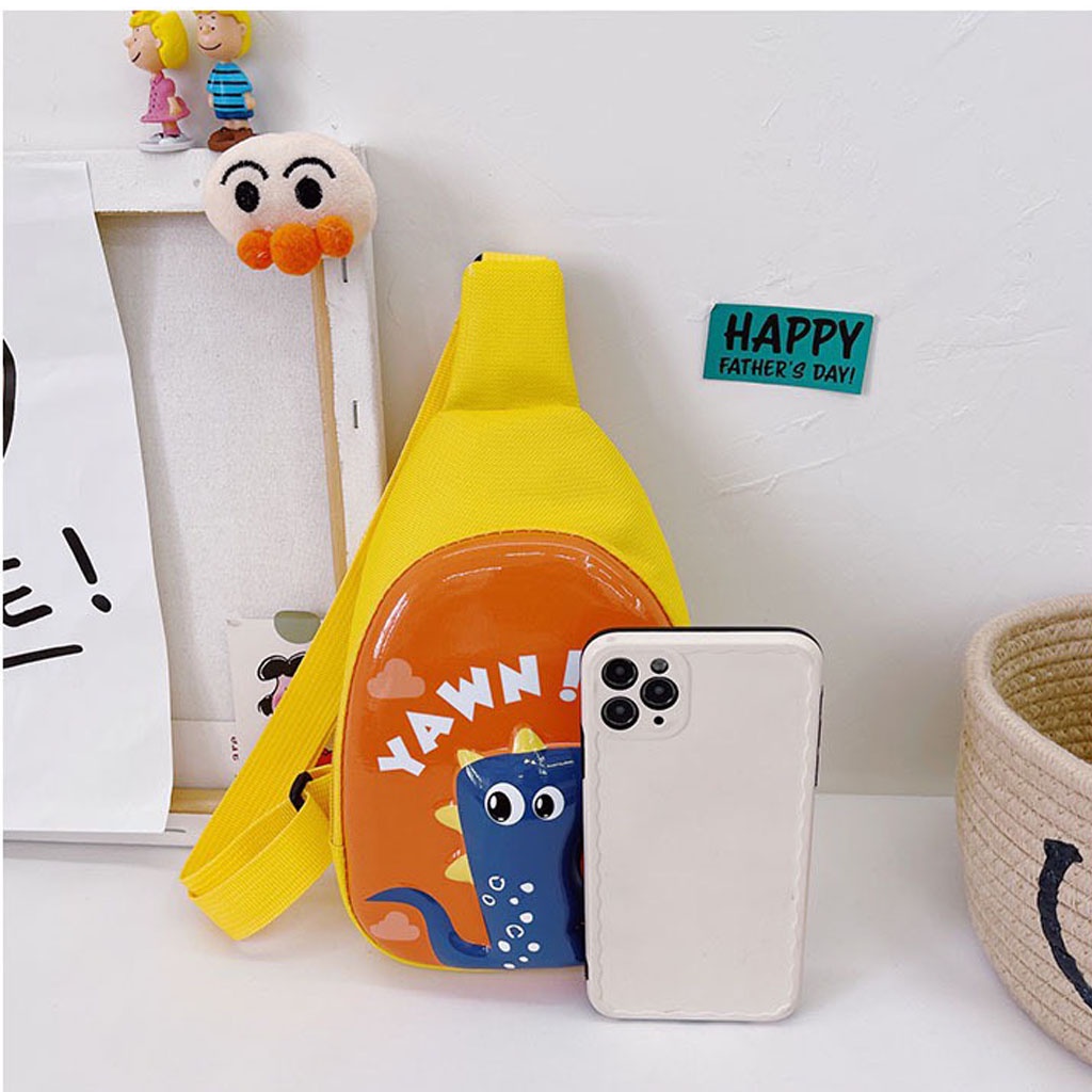 Túi đeo chéo khủng long hoạt hình cho bé trai, bé gái đi chơi, đựng đồ rất xinh - LILA KIDS