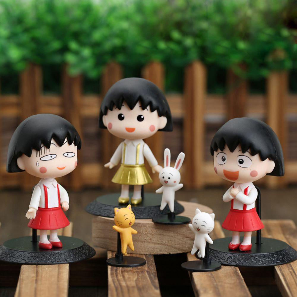 Mô Hình Nhân Vật Chibi Maruko Chan Hoạt Hình Bằng PVC Trang Trí Bàn Làm Việc