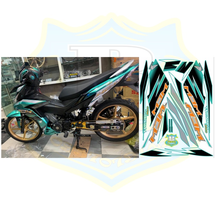 ( Quí khách vui lòng mang ra tiệm cho thợ dán ) Tem winner v1 WCW xanh ngọc lục bảo