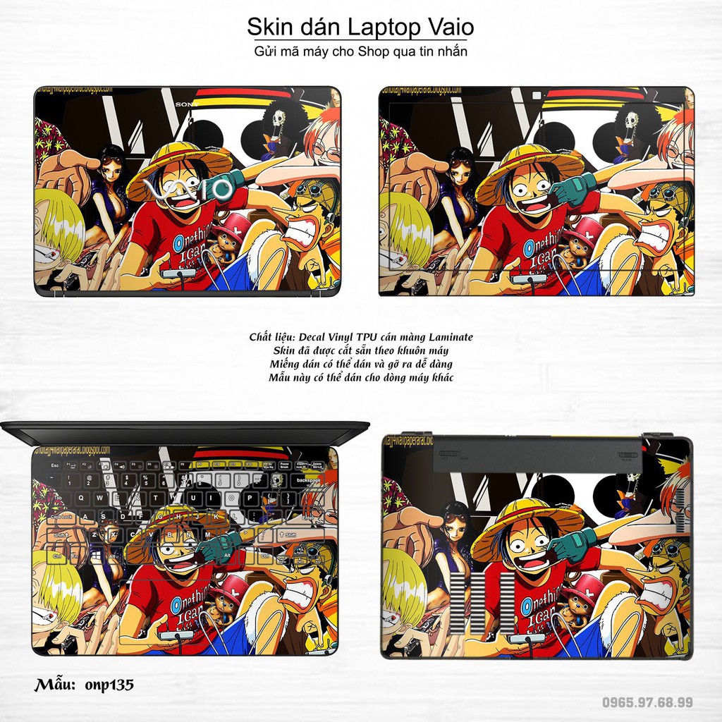Skin dán Laptop Sony Vaio in hình One Piece _nhiều mẫu 16 (inbox mã máy cho Shop)