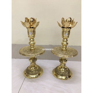 Cặp Chân Nến đồng cao 38cm ❤ chất liệu bằng đồng vàng nguyên chất