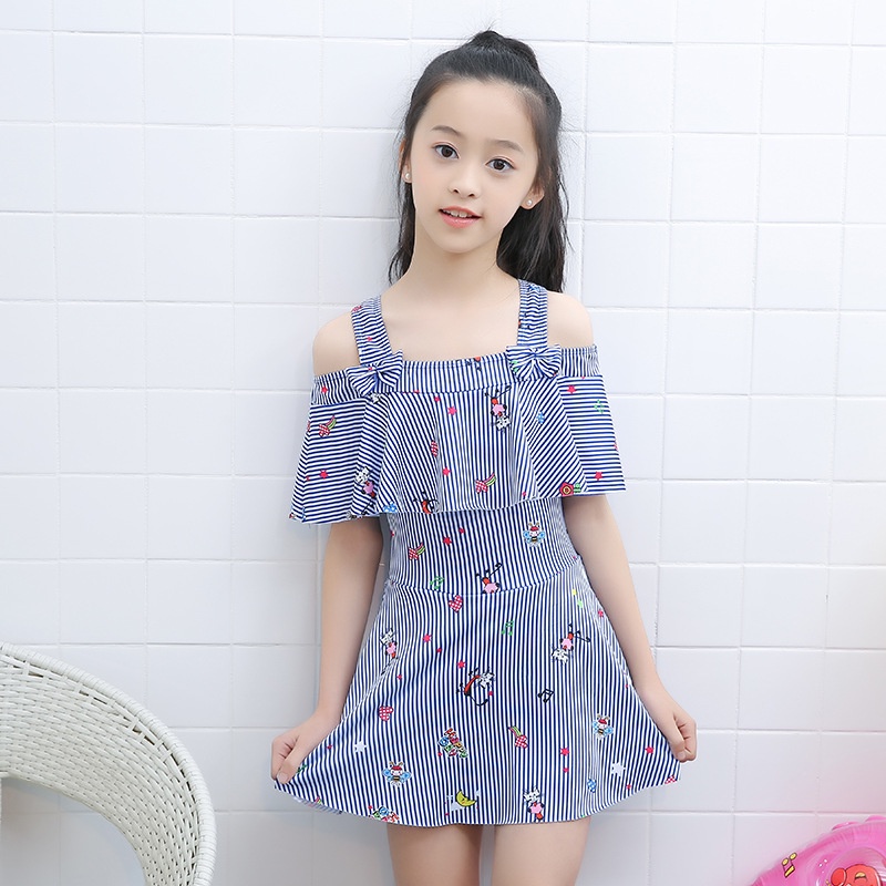 Bộ Đồ Bơi Thời Trang Hàn Quốc Dành Cho Bé Gái 5-12 Tuổi