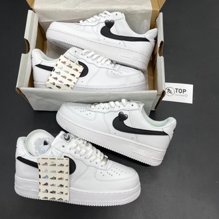 Giày sneaker af1 logo đen trắng giày thể thao nam nữ thấp cổ full phụ kiện