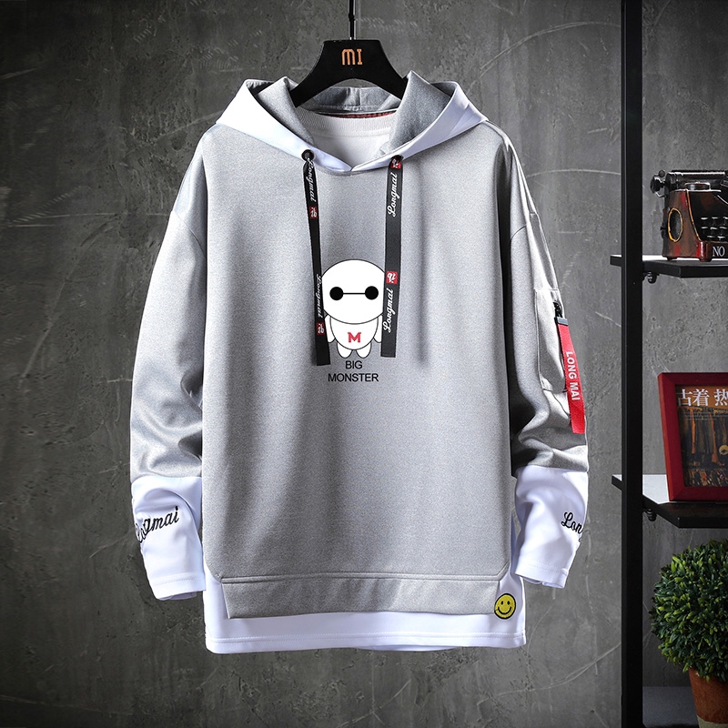 Áo hoodie màu đen in chữ cá tính ấn tượng cho nam