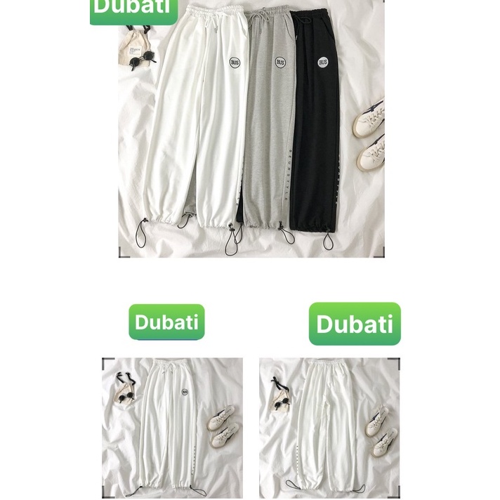 QUẦN JOGGER THỂ THAO CHỮ BUS CHẤT NỈ DA CÁ NAM NỮ CÓ BO PHONG CÁCH HOT MÙA HÈ-DUBATI FASHION