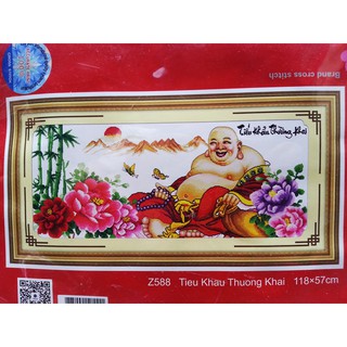 tranh thêu phật di lặc Z588