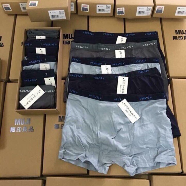 SỊP Muji nam hộp 5 chiếc chất cotton cực đẹp
