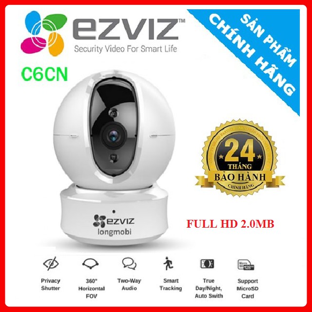  CAMERA IP WIFI EZVIZ C6CN 2.0MB H.265 FullHD 1920x1080 Chống Ngược Sáng Thực Của EZVIZ