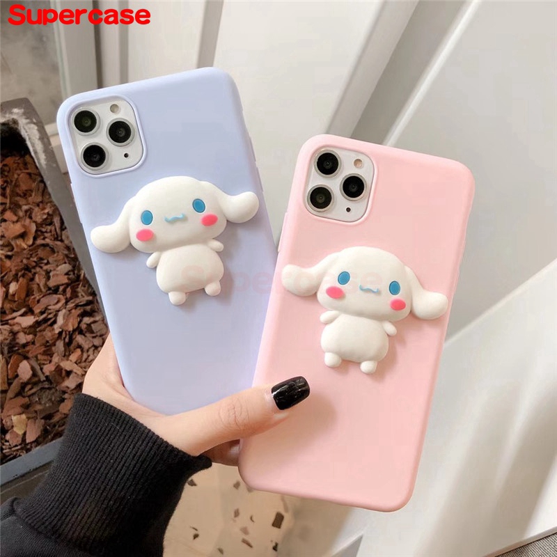 Ốp điện thoại hình Cinnamonroll 3D cho Samsung Galaxy S10 S9 S8 S10+ S9+ S8+ S10E S7 S6 edge Note 10 9 8 Plus