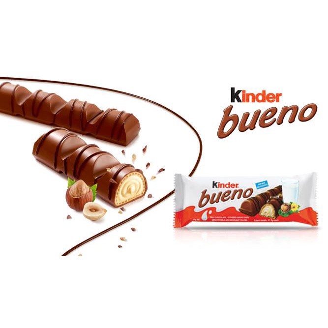 Bánh Socolate Kinder Bueno Nhân Hạt dẻ 43gr x 2 NK Ấn Độ - ÂU CHÂU SHOP