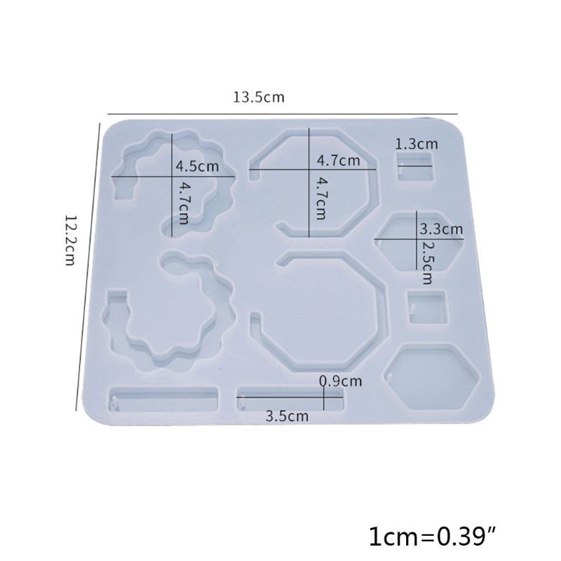 Khuôn Silicone Làm Mặt Dây Chuyền / Khuyên Tai Bằng Nhựa Epoxy Diy