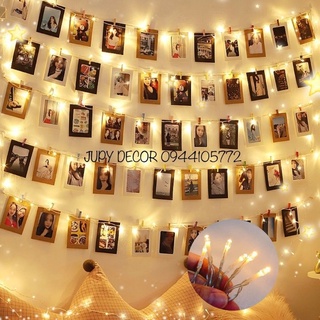 Dây đèn LED treo ảnh bóng đầu đũa dùng pin /cắm điện /USB Đèn Treo Hình decor phòng ngủ cực lung linh ấm áp - Jupy Decor