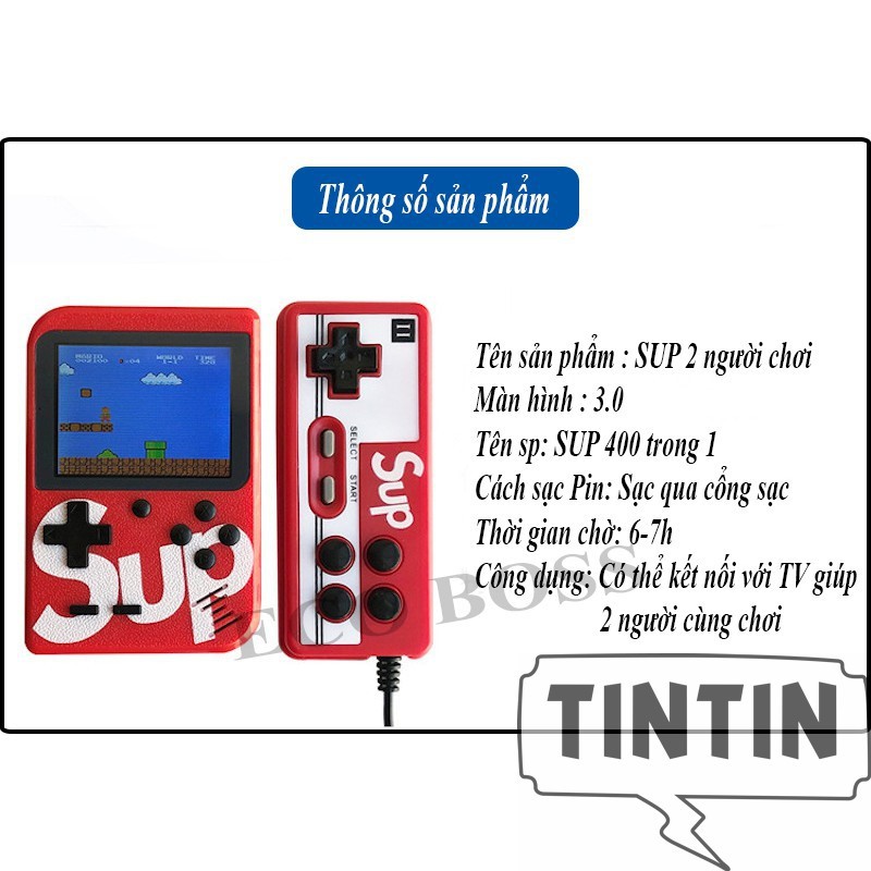 Máy Chơi Game Sup 400 Game In 1 Retro Chơi Game 2 Người TINTIN SUP400