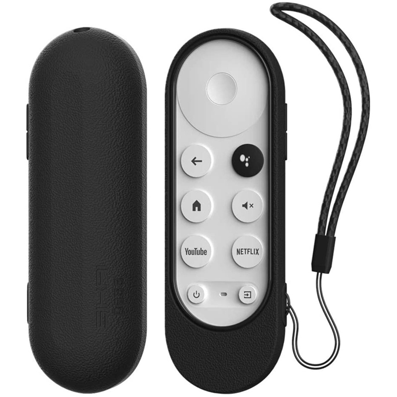 Silicone Vỏ Silicon Bảo Vệ Điều Khiển Từ Xa Chống Sốc Cho Google Chromecast Tv 2020 2020 2020 Đen