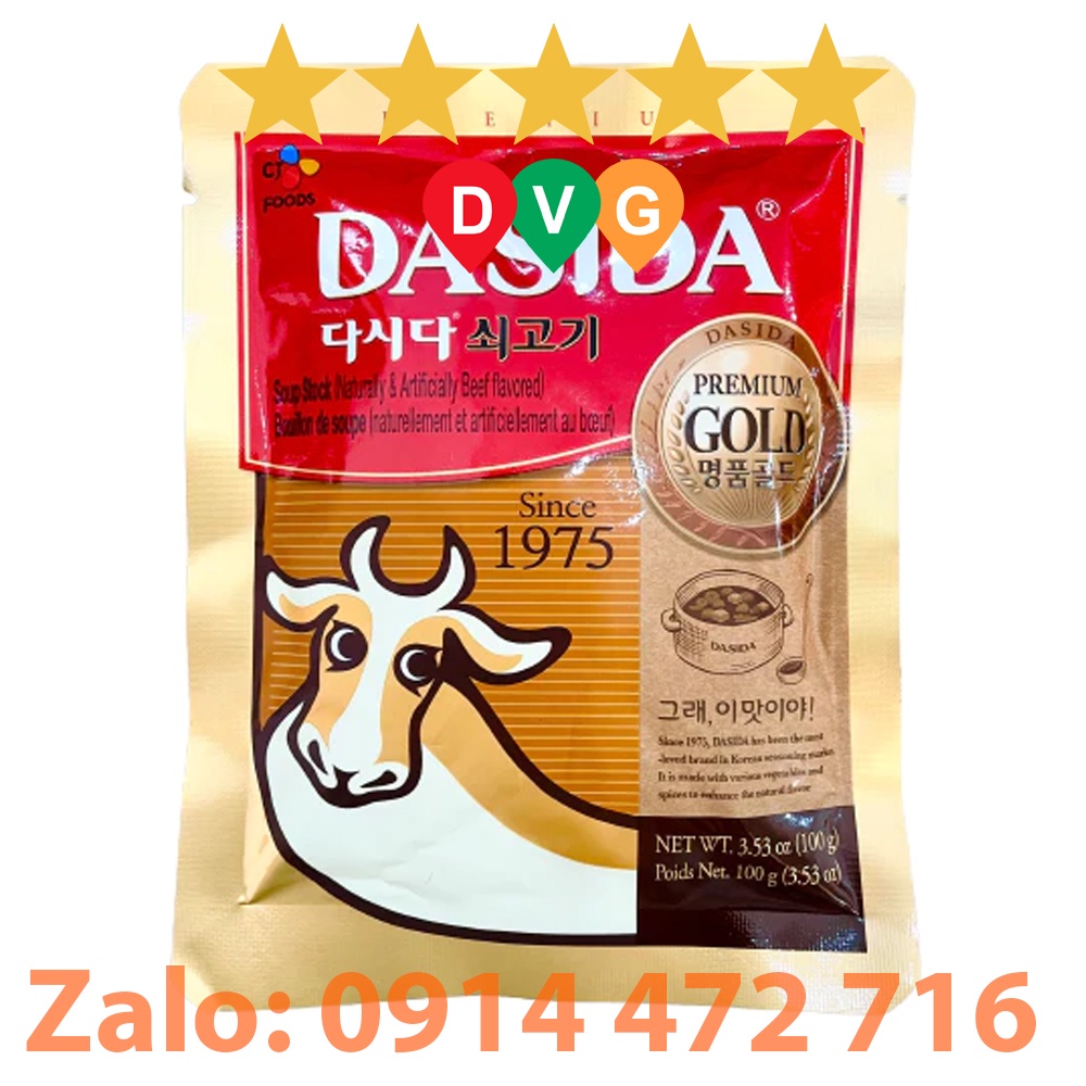 Hạt Nêm Vị Bò CJ Dasida Hàn Quốc 100 Gram