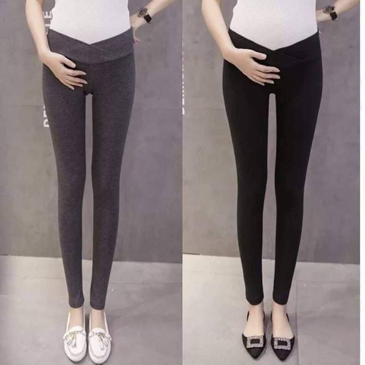 Quần legging thun cạp chéo công sở cho bà bầu(thun mềm và đẹp) - Tổng kho váy bầu