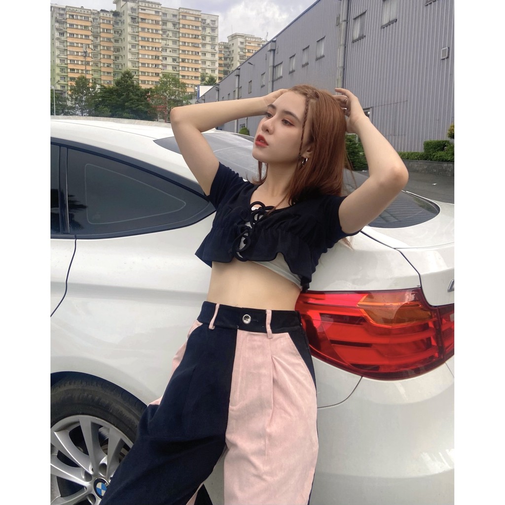 Áo Croptop thời trang Hàn Quốc mẫu 153 (không kèm áo trong) | BigBuy360 - bigbuy360.vn