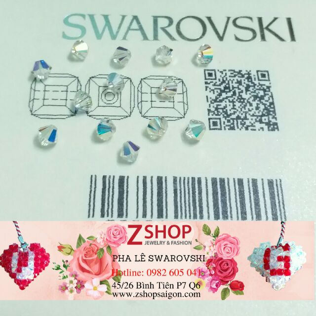 GÓI 30 HẠT NÓN 4 LY PHA LÊ SWAROVSKI