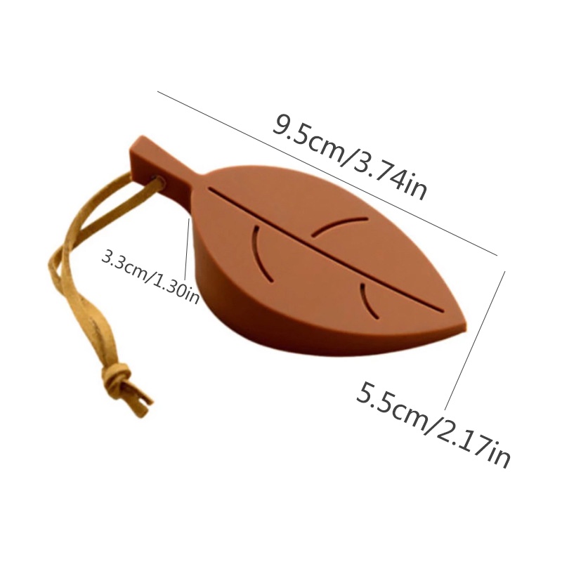 Dụng cụ chặn cửa bằng silicone hình chiếc lá bảo vệ an toàn cho bé