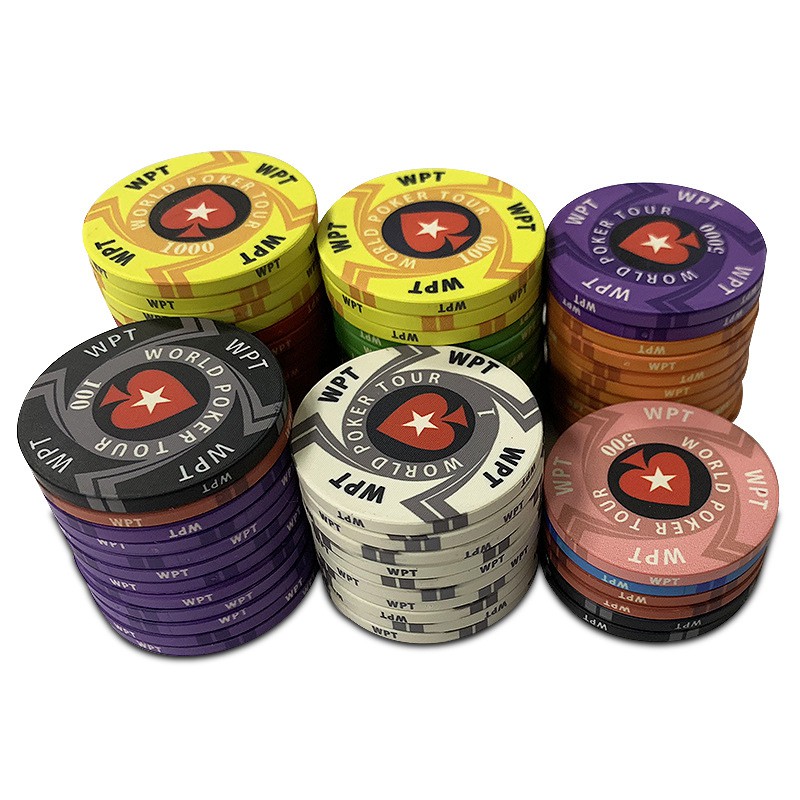 Combo 10 Chip Poker Phỉnh Poker Gốm sứ Có Số Dòng Cao Cấp