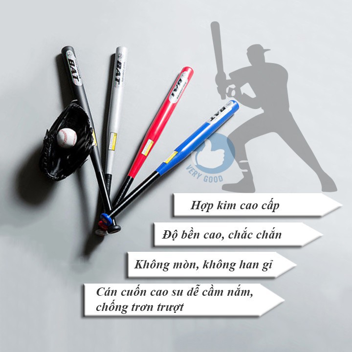 Gậy bóng chày thể thao giá rẻ 71cmx28inch chất liệu kim loại chắc chắn 88050