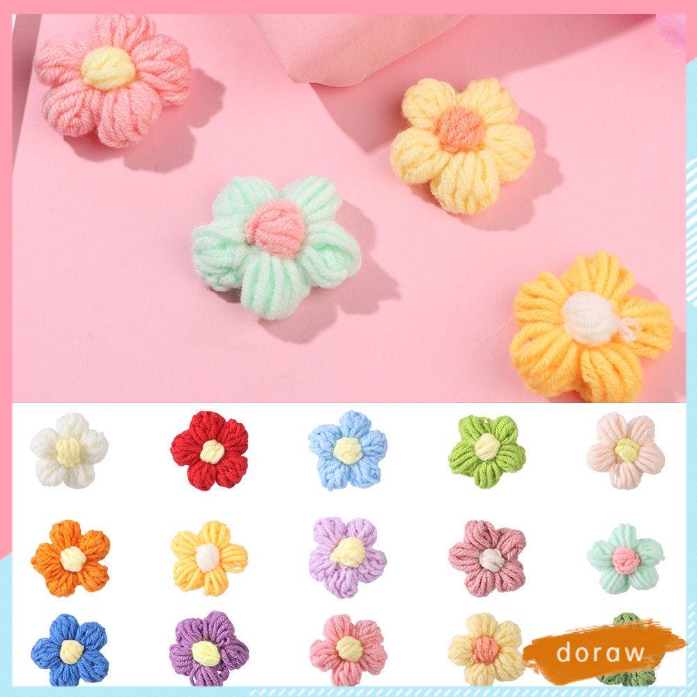 Set 5 bông hoa bằng polyester ren tua rua thêu họa tiết 3D dùng trang trí quần áo hút nước