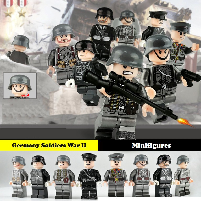 Minifigures - Lính đức thế chiến II - Germany Soldiers War II