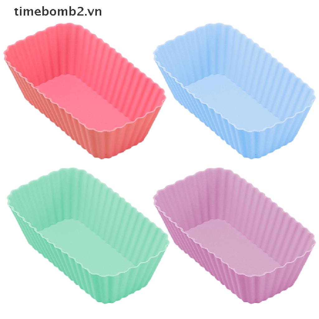 1 / 4 Khuôn Silicone Làm Bánh Tái Sử Dụng Tiện Lợi