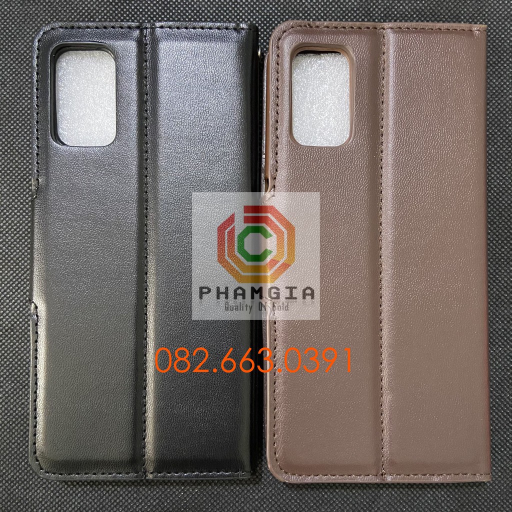 Bao da Oppo A52 A92 chất da siêu bền, nắp gập, có ngăn đựng thẻ tiện lợi