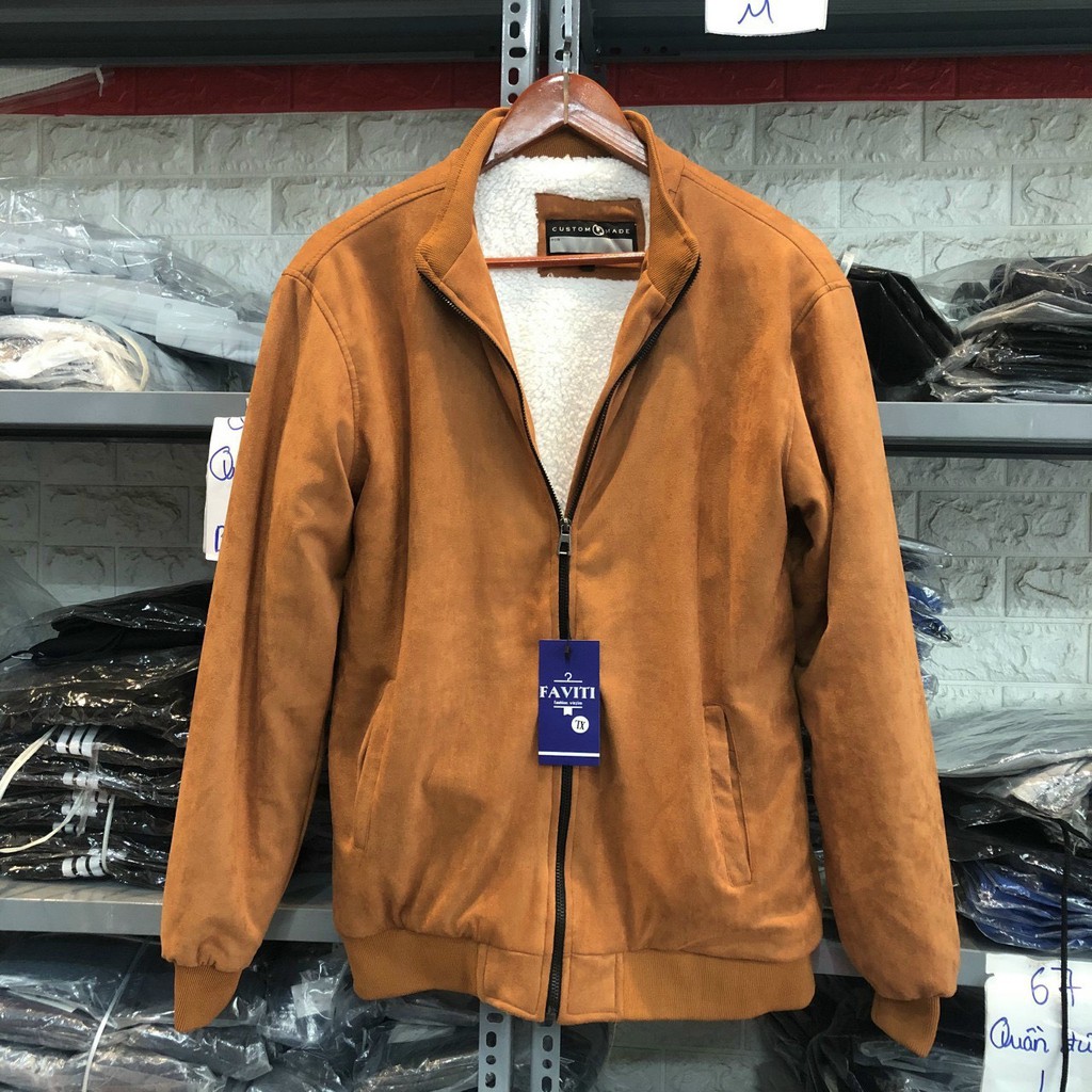 [Hàng Shop] Áo da lộn nam lót lông cao cấp, Da lộn mềm mịn, lót lông ấm áp DL | BigBuy360 - bigbuy360.vn