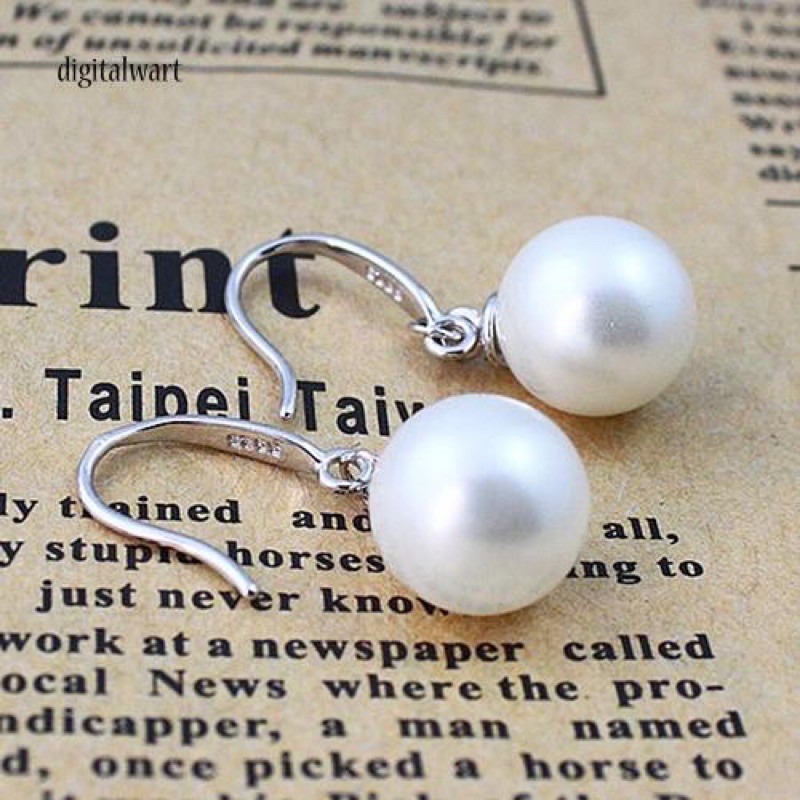 Khuyên Tai Bạc 925 Ngoc Trai Thời Trang Bông Tai Độc Đáo