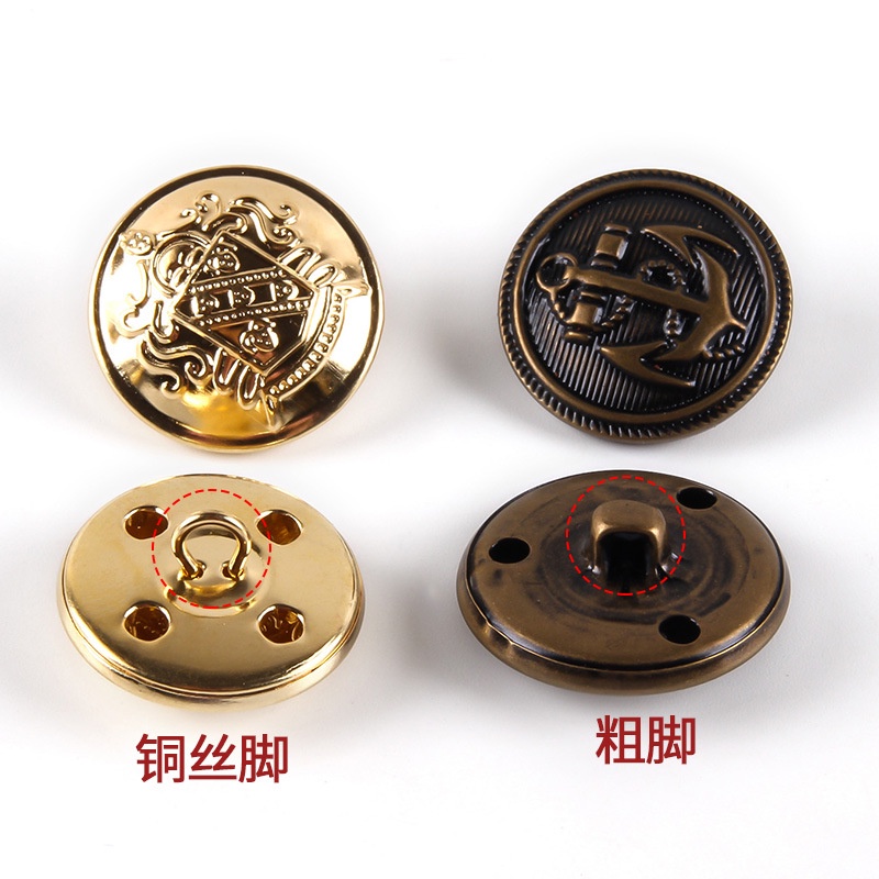 [NF] Set 10 Nút Áo Đồng Phục Học Sinh Bằng Kim Loại Màu Vàng Đồng Phong Cách Retro Anh Quốc