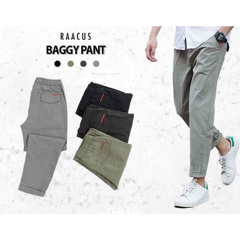 QUẦN BAGGY ĐŨI NAM Thời Trang Nam Cao Cấp Thương Hiệu Raacus (4 màu) | BigBuy360 - bigbuy360.vn