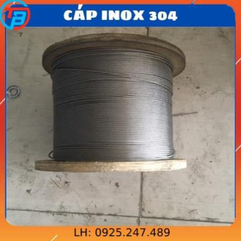 Cáp inox 304 (5 ly, 6 ly, 8 ly, 10 ly) - CÁP THÉP Thái Bình Vina