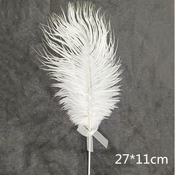 Cánh lông đà điểu trang trí bánh sinh nhật 27Cm, cánh thiên thần, cánh tình yêu