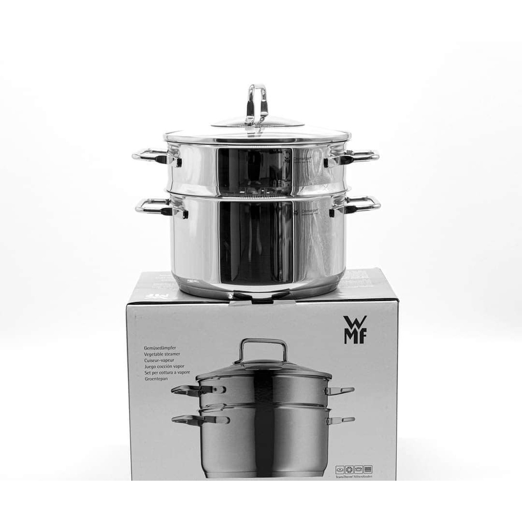 Nồi hấp tròn Dampfer WMF 20cm chất liệu thép Cromargan không gỉ, hàng Đức chính hãng