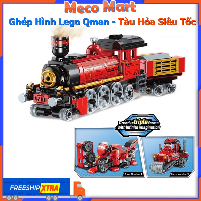 Bộ Đồ Chơi Xếp Hình LEGO QMAN 42101 - Tàu Hỏa Siêu Tốc Biến Hình 2 trong 1 với 305 Mảnh Ghép Cho Bé Từ 6 Tuổi
