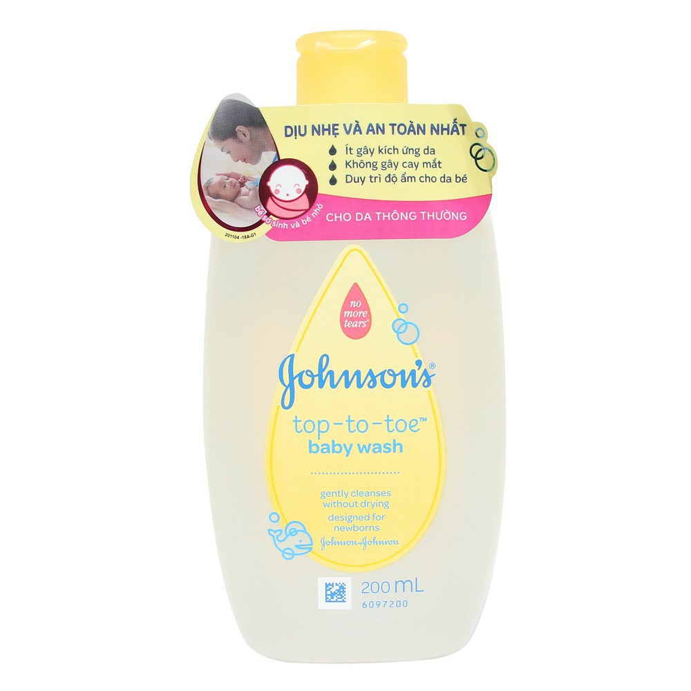 Sữa tắm gội toàn thân Johnson's Baby 100ML/ 200ML/ 500ML Cho Bé Sơ Sinh