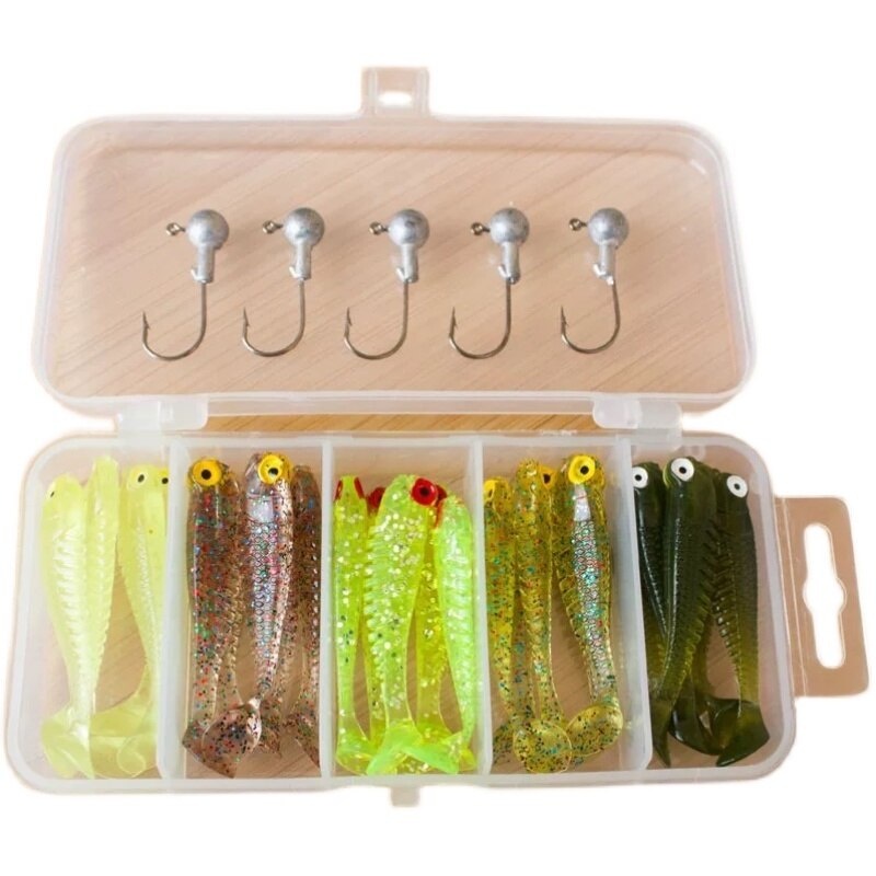 Silicone Mồi Câu Cá Giả Hình Chữ T Phát Quang Bằng Silicon