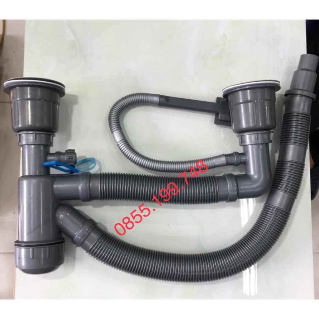 Xi phông chậu rửa bát, rửa chén ống mềm, hàng đẹp giá rẻ, có cả loại 1 và 2 thoát tràn